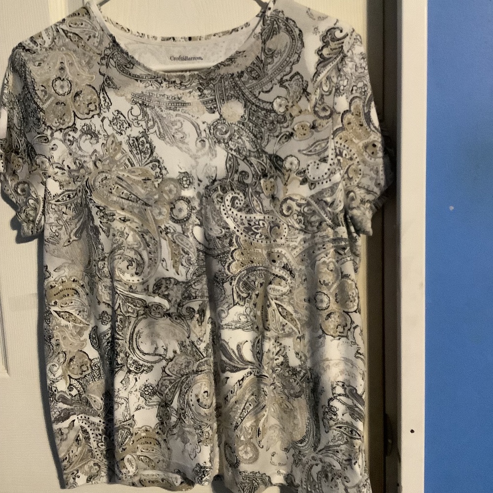 Women’s Croft & Barrow Print Top Size M